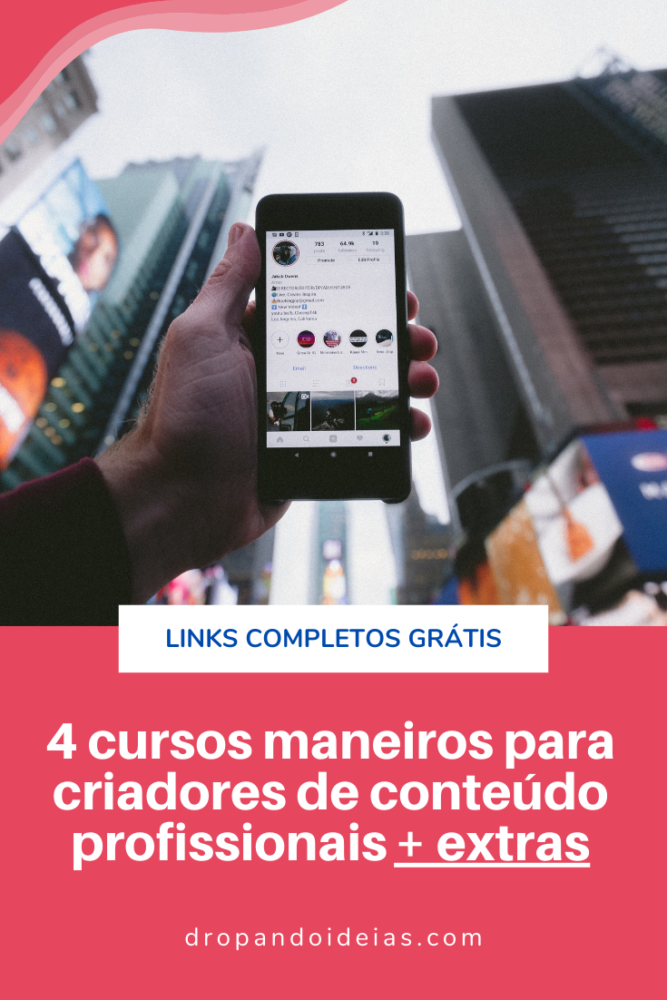 4 cursos maneiros para criadores de conteúdo + extras - Leticínios - Dropando Ideias